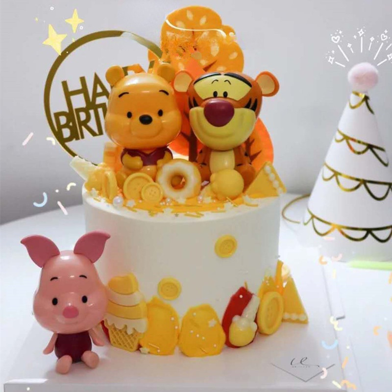 เครื่องประดับตกแต่งเค้กน่ารัก เสือ หมี ท็อปเปอร์เค้กวันเกิด ตกแต่งเค้กเด็ก อุปกรณ์ตกแต่งเค้ก