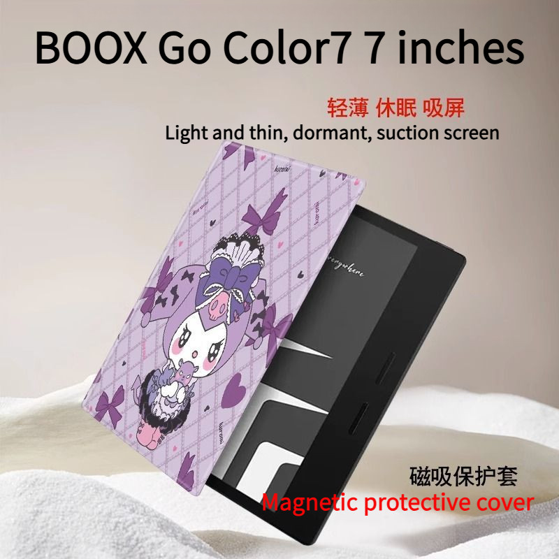 BOOX Go Color7 Gen 2/Go Color7/Go7/Page 7 นิ้ว Sleep Support เคสป้องกันแม่เหล็ก Gothic Kuromi [จัดส่