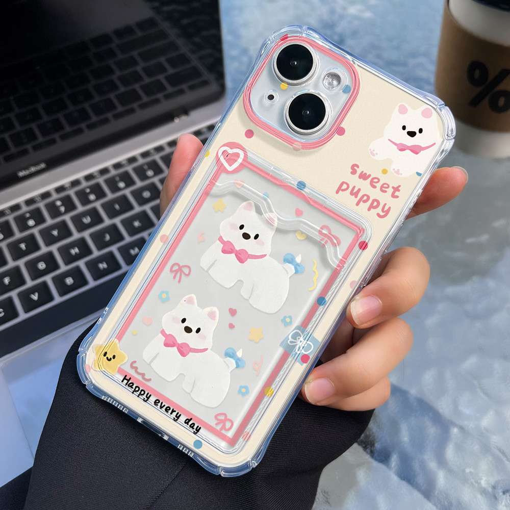 เคสโทรศัพท์แบบมีการ์ด TPU For Oppo A60 A15 A57 A79 5G A16 A18 A17 A74 A54 A78 A38 A17K  A54 A57 A58 A5s Case - รูปที่ 2