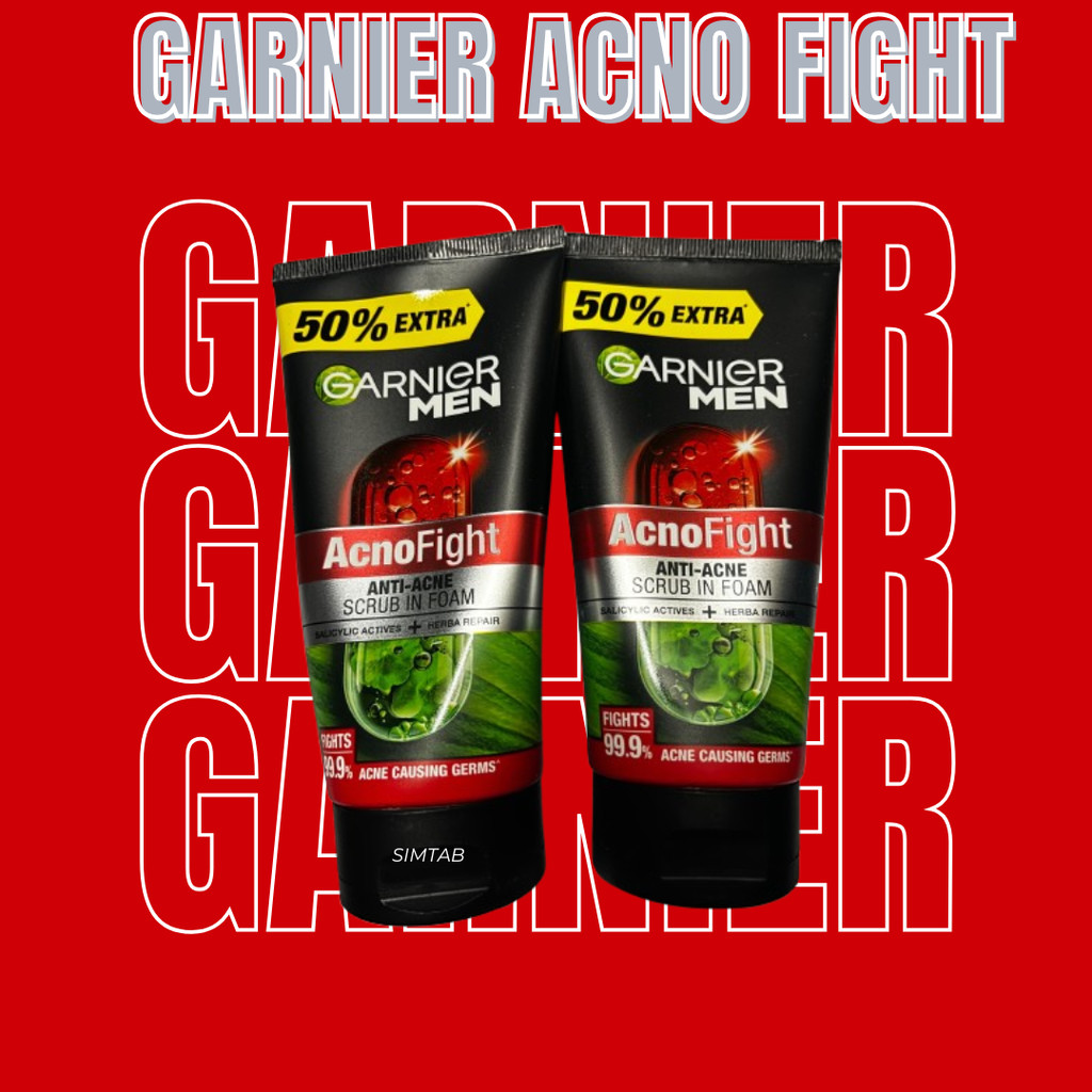(แพ็คคู่)โฟมล้างหน้า GARNIER ACNOFIGHT 150ml การ์นิเย่โฟม หลอดใหญ่2หลอดแท้100%