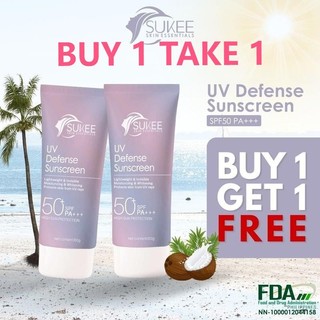 BI( BUY 1 TAKE 1) SUKEE 100g UV Defense Sunscreen. SPF50+ Light Weight Non-greasy