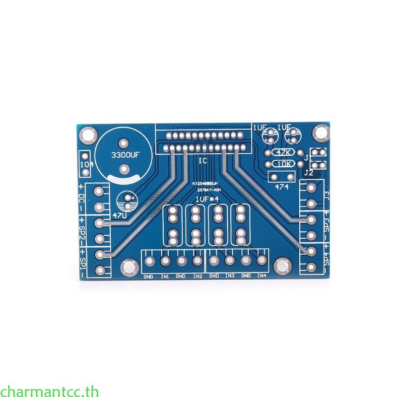 Charmantcc TDA7388 เครื่องขยายเสียงสี่ช่อง 4x41W สําหรับ DC 12V-14 5V PCB Bare Board