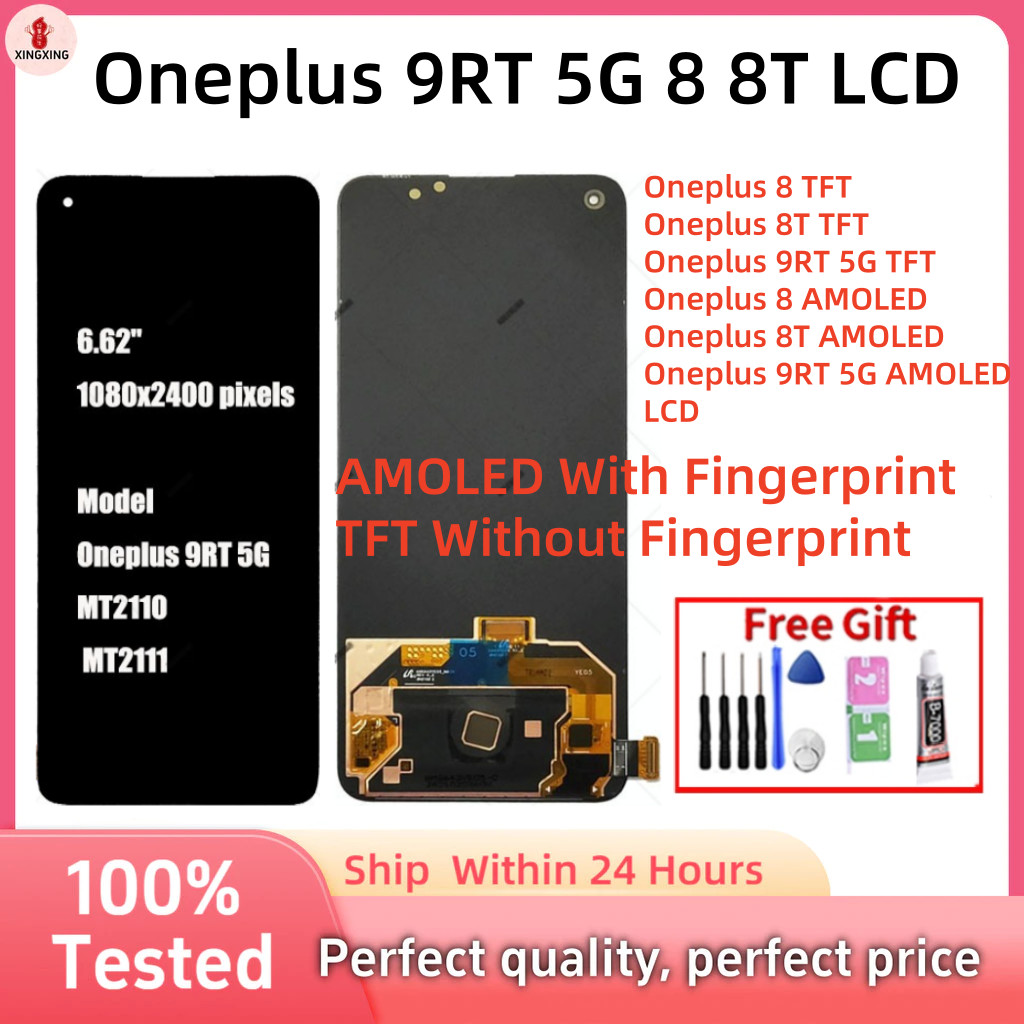 สําหรับ AMOLED Oneplus 9RT 5G 8 8T จอแสดงผล LCD Touch Screen Digitizer Assembly Replacement