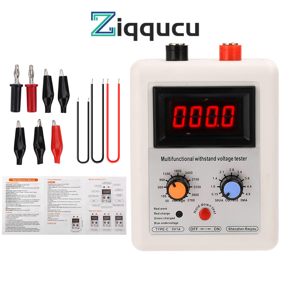 Ziqqucu IGBT เครื่องทดสอบทรานซิสเตอร์แรงดันไฟฟ้าไดโอด MOS ทรานซิสเตอร์ LED แรงดันไฟฟ้า MOV ทนแรงดันไฟฟ้าเครื่องทดสอบ 0V-3500V