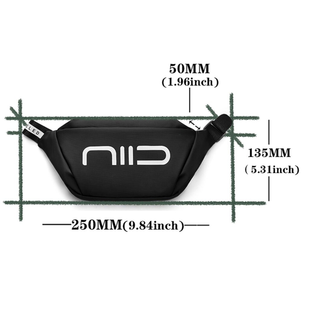 NIID Statement S3 Chest Bag กระเป๋าสำหรับ iPhone, Samsung, Huawai, Vivo, Oppo หรือ Smartphone ทุกรุ่น ราคา ถูกที่สุด ดีลบีเคเค แกลเลอรีภาพที่ 3
