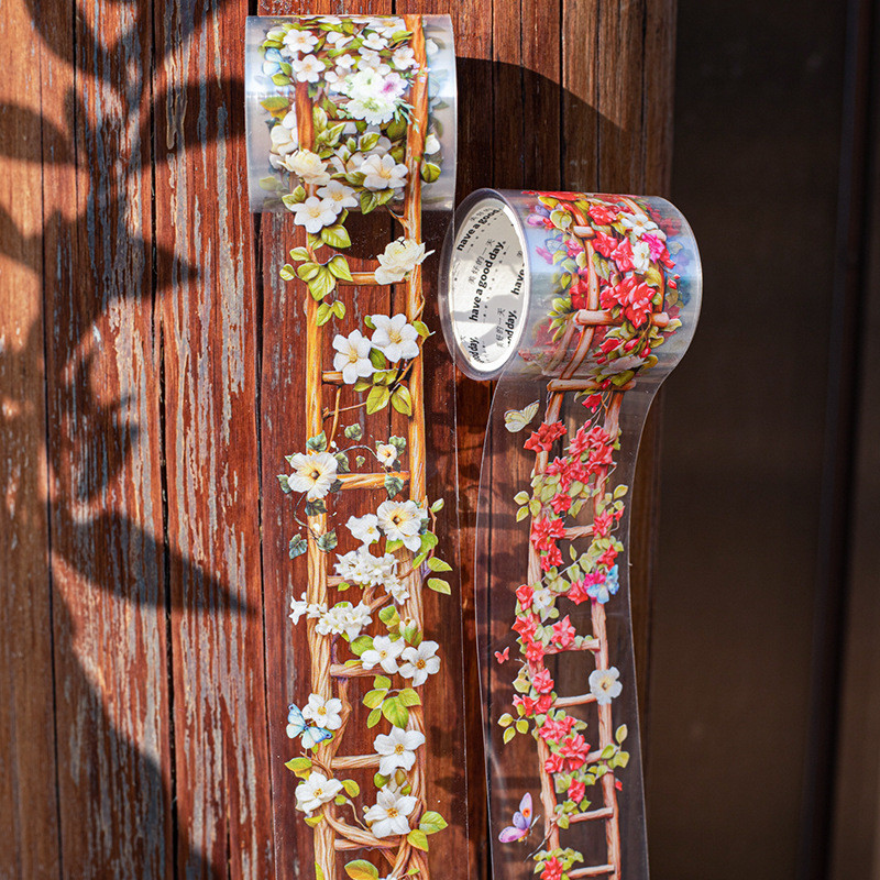 ดอกไม้ Vine พืช Washi เทปชุด PET Washi เทปสําหรับ Journaling สติกเกอร์ Scrapbooking อุปกรณ์ Planner Bullet Journals ศิลปะหัตถกรรมใช้สติกเกอร์