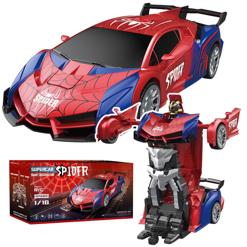 รถบังคับวิทยุ 2.4G การแข่งรถ Spider-Man รถบังคับเเรงๆ แปลงร่างเป็นหุ่นยนต์