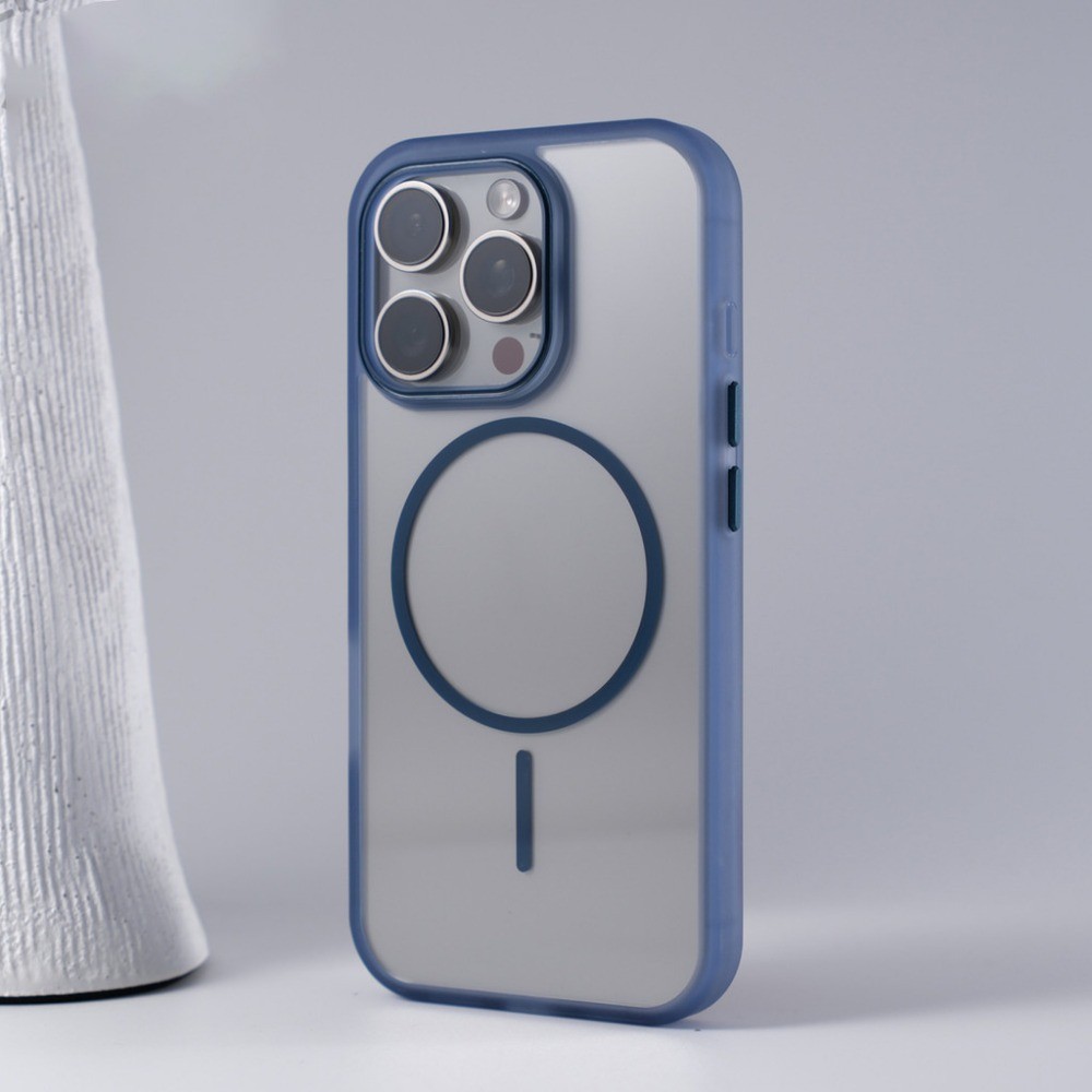 เหมาะสําหรับ iPhone 13 11 12 14 15 16 Pro MAX Plus หรูหราแม่เหล็กโปร่งใสแผงด้านหลัง Matte เคสโทรศัพท์