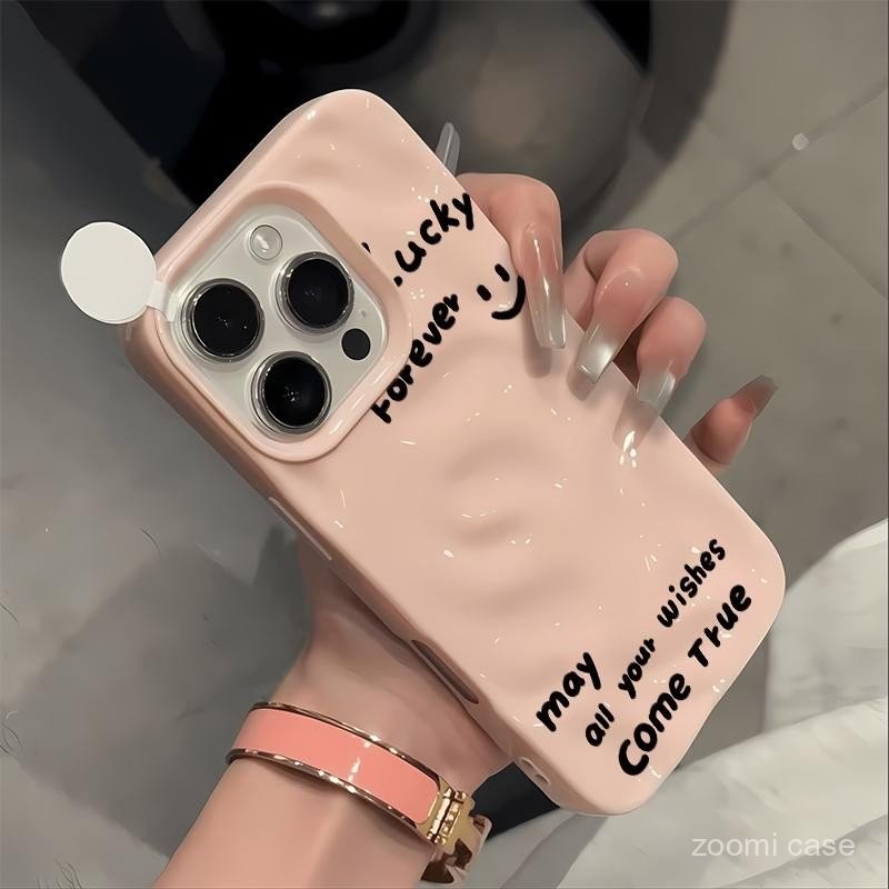 นักบินอวกาศ shell หน้ายิ้มรูปแบบ happy สําหรับ iPhone 11 12 16 15 14 13 13PRO 12PRO 13PROMAX 14PROMA