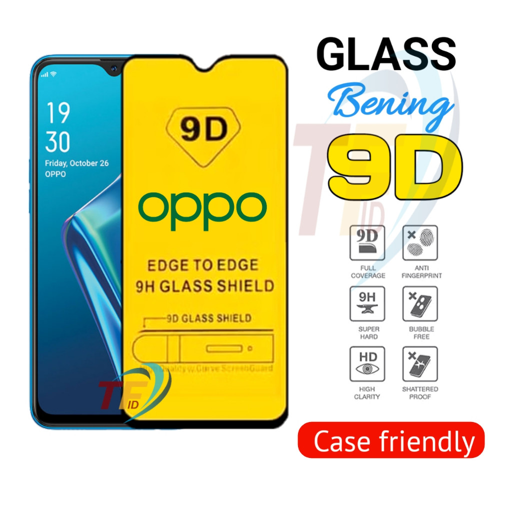 LAYAR กระจกนิรภัยกระจกใส 9D Oppo A5 2020 A9 2020 K1 K3 K5 K7 5G K7x K9 K9 Pro K10 A5s A1k A3s A1 A3 
