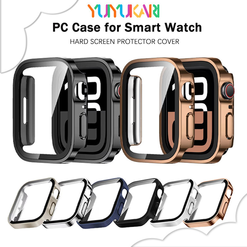 กระจกนิรภัย  ครอบคลุมกรณีแข็งสำหรับ for Apple Watch Ultra/SE 3 2 Series 11 10 9 8 7 6 5 IWatch 49 มม. 46 42 44 41 40 มม.