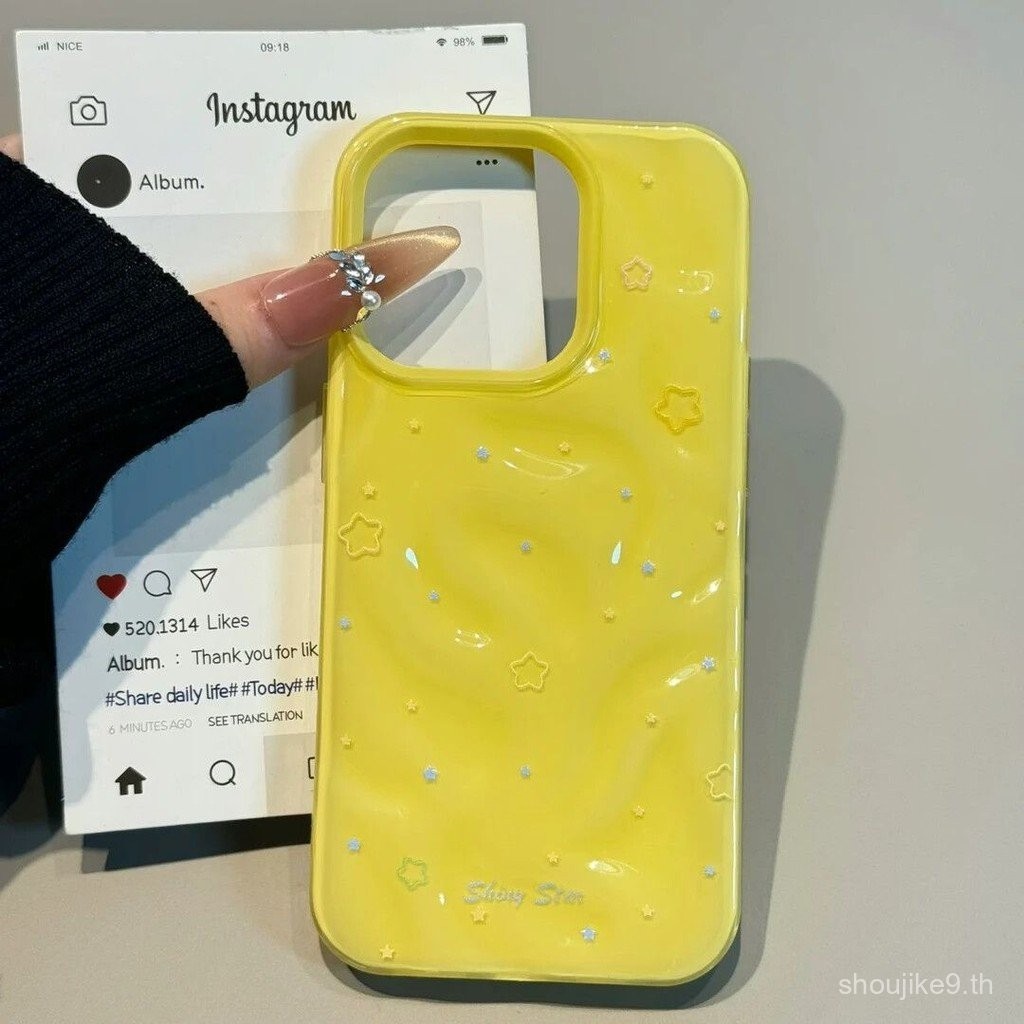 Ins Simple Polka Dot Starเคสโทรศัพท์รูปแบบดาวตกเหมาะสําหรับiPhoneเคสโทรศัพท์เหมาะสําหรับiPhone 16 Pr