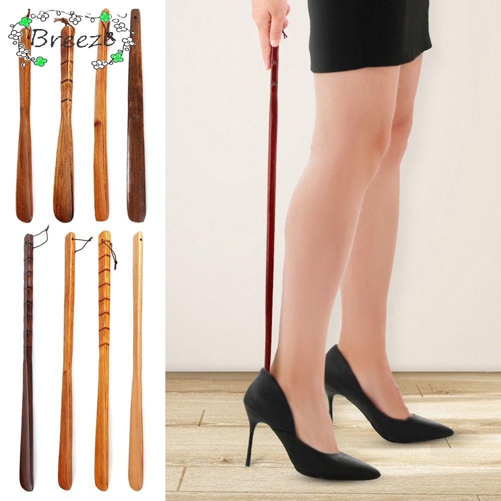 BREEZE Shoehorn Lifter - Easy Remover & Hanging Shoe Horn, Long Durable Handle Suitable for Seniors, Pregnant Women, and Injured Users