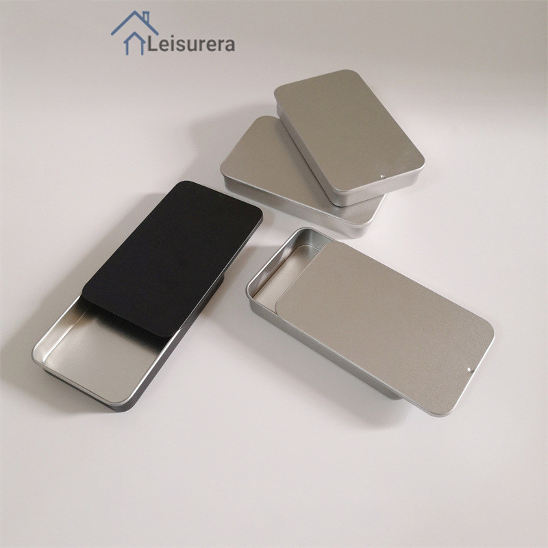 ✨กล่องเหล็กเคลือบสีแข็ง ปลอกนิ้ว ฝาเลื่อน กล่องเหล็ก กล่องเหล็กเลื่อนทรงสี่เหลี่ยมขุ่น🍀