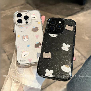 💌 Bov💌เคสไอโฟน เข้ากันได้กับ iPhone 17PROMAX 15ProMax 14 13 iPhone 12 11 XSMAX X XR 7Plus กรณีนุ่มน่ารัก-HLGTSF12