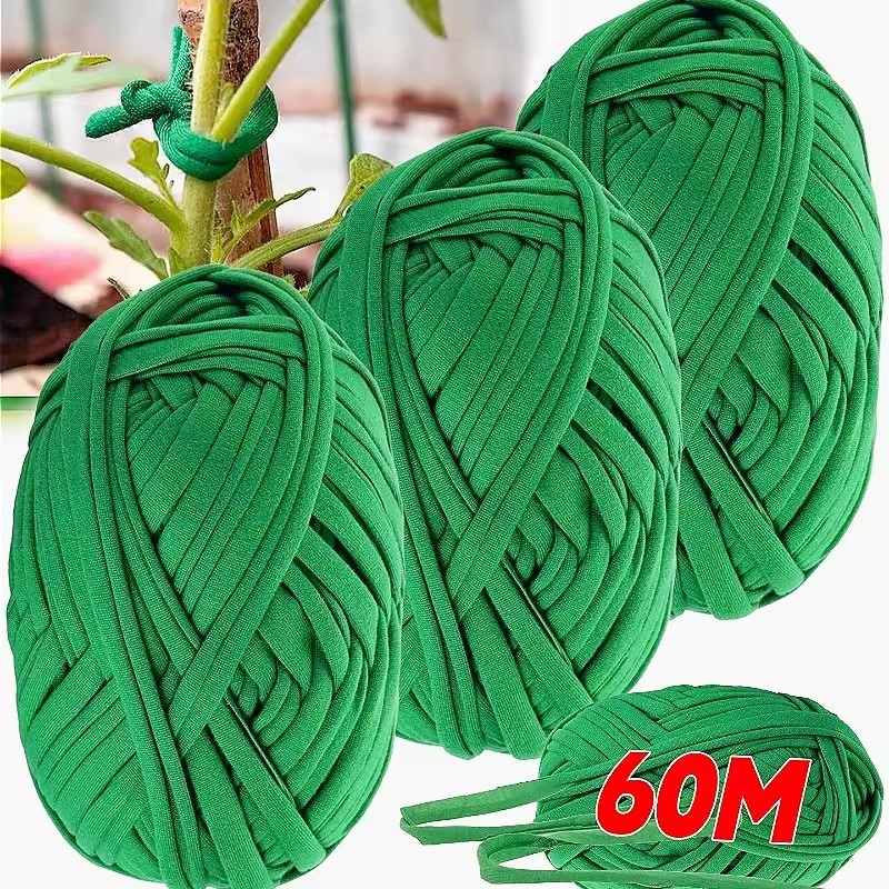 Garden Twine Plant Ties - เชือกยืดสีเขียวทนทาน - พืชปีนเขาเถามะเขือเทศรองรับเชือกผูก