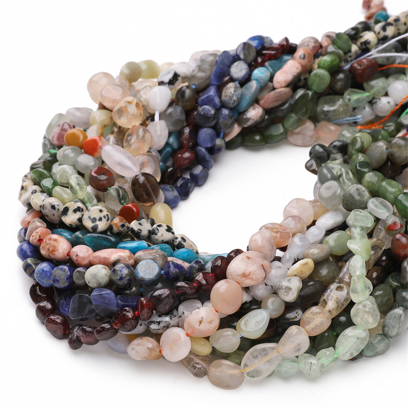 [5-8 มม.] ลูกปัดหินธรรมชาติรูปร่างสุ่ม ทําเอง สร้อยข้อมือแฟชั่นเครื่องประดับประมาณ 40 ชิ้น - รูปที่ 4