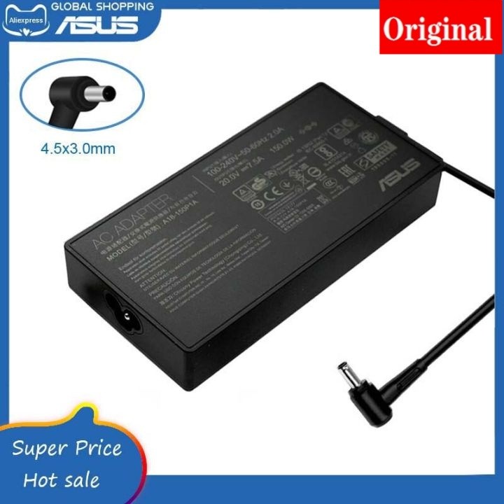 ✿20V 7.5A 150W 4.5mm x 3.0mm เครื่องชาร์จแล็ปท็อปสำหรับ Asus ux535lh ux535li x571li um535qa k6500zc