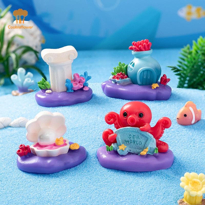 CKFR จําลอง Octopus เสาโรมัน Drifting ขวดเครื่องประดับการ์ตูน Aquarium ถังปลา Miniature อุปกรณ์ตกแต่งของขวัญใหม่