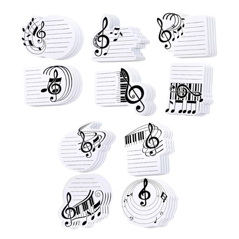 TREA ที่ถอดออกได้ Stick Notes Pad Self-Adhesive Stick Note Pad Musical Note Stick Pad