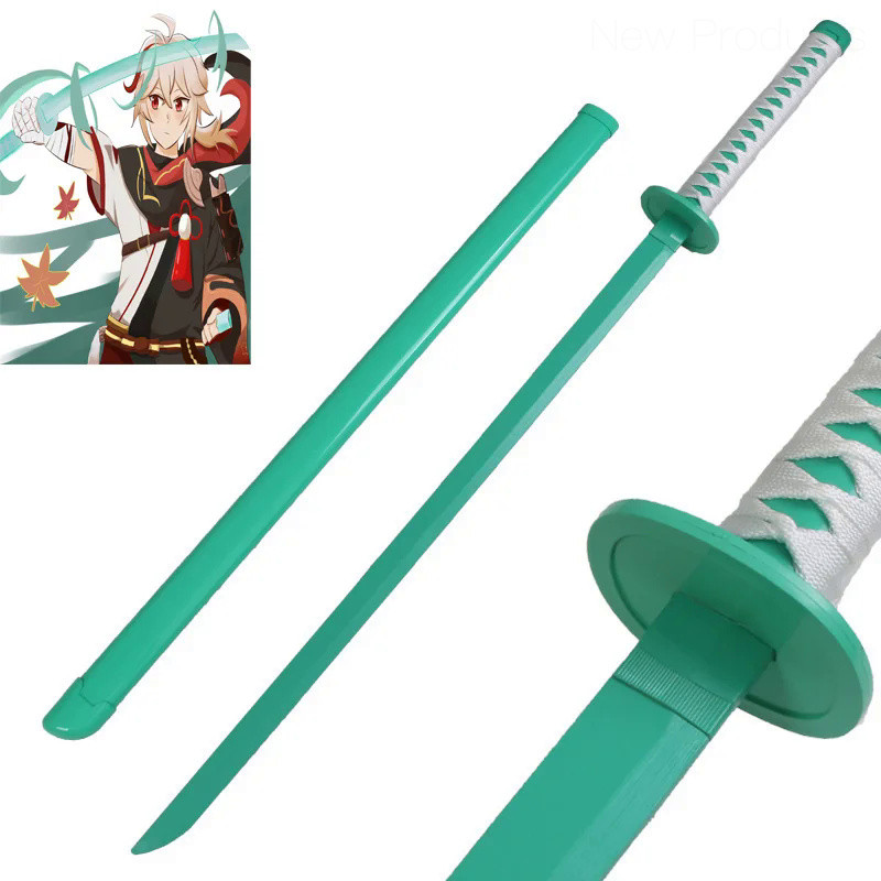 ⚡ Cosplay Genshin Impact Bamboo Assembled Sword Role Playing Keadehara Kazuha Game Katana Weapon 102