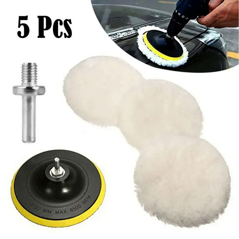 3/4/5 Inch car polishing Pad For Car Polisher Drill Adapter Car Waxing Sponge Disk Wool Wheel car ga