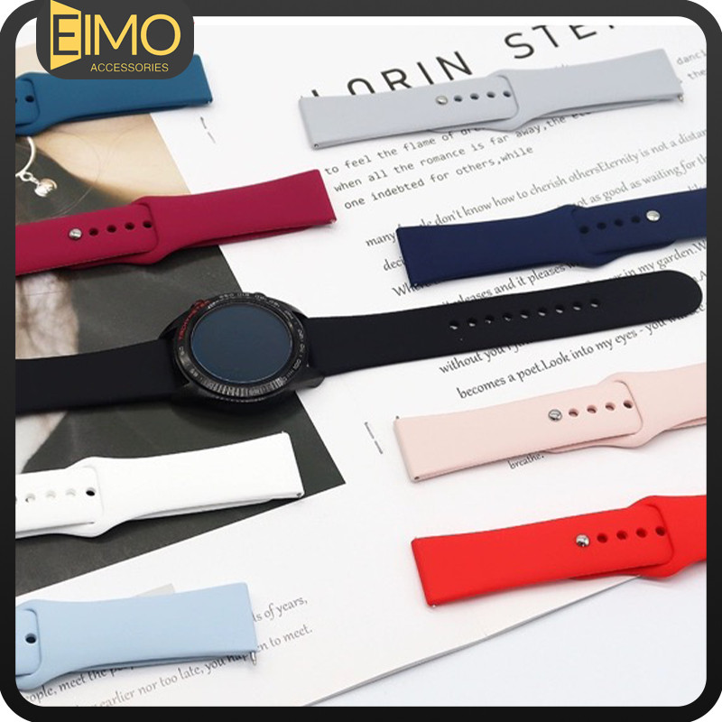 สายซิลิโคน 20/22 มม. สำหรับ for Samsung Galaxy Watch FE 7 6 สายยางสำหรับ for Huawei / Xiaomi / Amazfit bip 6
