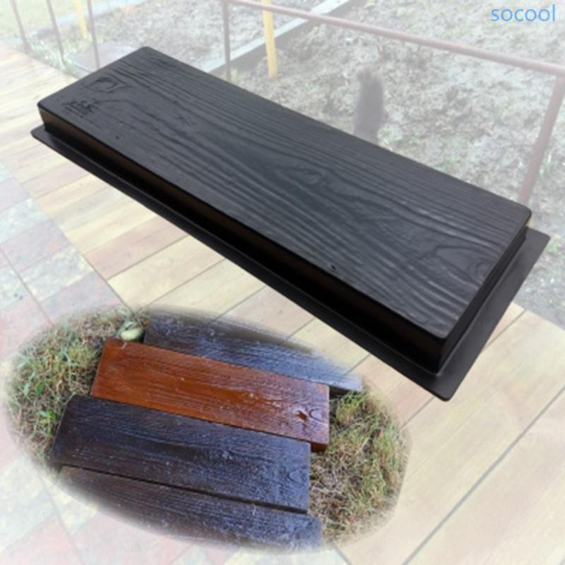 Soc * เลียนแบบ Grain DIY สําหรับ Path Maker ปูซีเมนต์อิฐแม่พิมพ์ Stepping Pavement แผนที่คอนกรีต Mould
