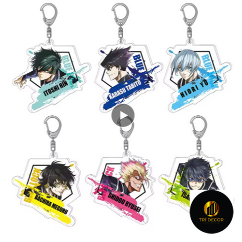 Guo Xiao Luo Blue Lock Rensuke Kunigami Shouei Barou Yo Hiori พวงกุญแจพวงกุญแจอะคริลิคใส