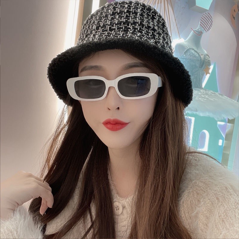 แว่นกันแดด กรอบแคบ สีขาว สไตล์วินเทจ ย้อนยุค UV400 แฟชั่นสําหรับผู้หญิง - รูปที่ 4