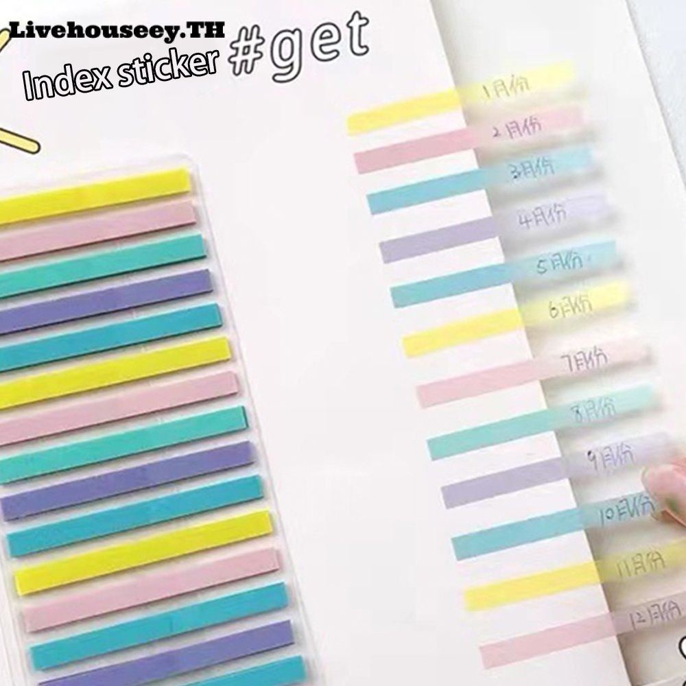 💖💖💖Livehouseey PET   Flags Sticky Note Note Book Label Note Sticker Fluorescent Office School Suppli