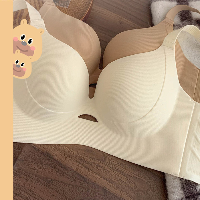 bearbra เสื้อในไซส์ใหญ่ เสื้อชั้นในผู้หญิง ยกทรงสาวอวบ เสื้อชั้นในแบบฟูลคัพ ไร้โครง ฟองน้ำบาง สวมใส่สบาย Size 34-44