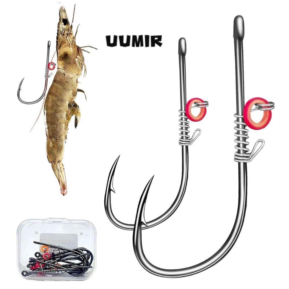 Uumir 10 ชิ้นกุ้งสดเหยื่อตะขอ,กว้าง Gap เหล็กคาร์บอนสูงเหล็กคาร์บอนสูงตะขอปลา, 2024 Wacky Wedless Worm Soft Worm Pickerel Hawksbill ตะขอเดี่ยวตกปลาทะเล