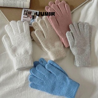 Uumir ถุงมือถัก,หน้าจอสัมผัส INS สไตล์ฤดูหนาวถุงมือกํามะหยี่…