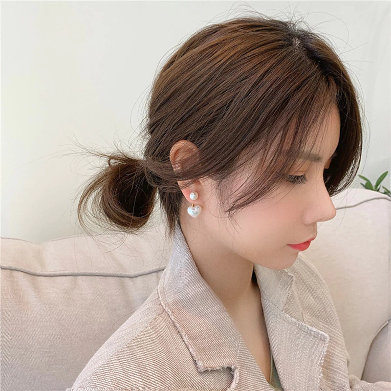 Colorfield ต่างหูเข็มเงิน S925 รูปหัวใจ ประดับมุก thumbnail 7