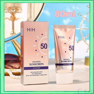HIH กันแดดผิวหน้า หลอดชมพู คุมมัน กันน้ำ กันเหงื่อ สำหรับคนผิวแพ้ง่าย SPF50+PA+++