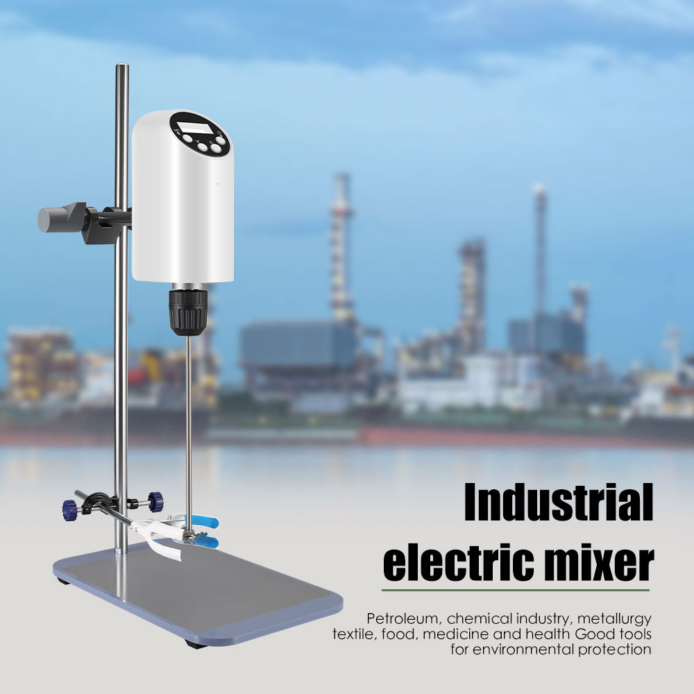 LOCAL ห้องปฏิบัติการค่าใช้จ่ายไฟฟ้ากวนดิจิตอลดิจิตอลเครื่องกวนด้วยสแตนเลสกวนก้าน 20L 10000mPas 100-2000RPM 100-240V