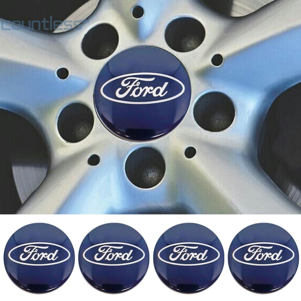 4 X 54MM ฝาครอบดุมล้อสําหรับ Ford ส่วนใหญ่รุ่น Focus Fiesta Ka Kuga [courless.th]