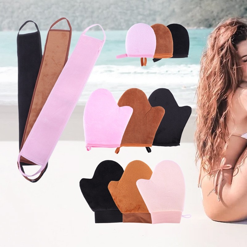 Tanning Glove Applicator Self-tanning Mitt สําหรับโลชั่นบํารุงผิวกันน้ํา Quick Dry Applicator ถุงมือ