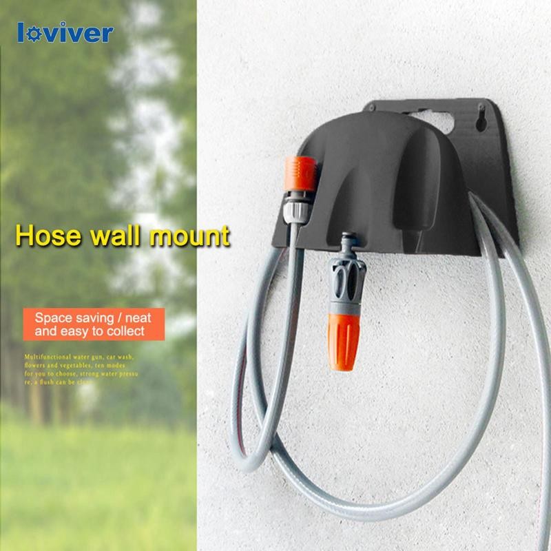 [Loviver] Heavy Duty Wall Mount Hose Bracket Garden Hose er Cable Pipe Reel Holder Carrier Support Storage Bracket