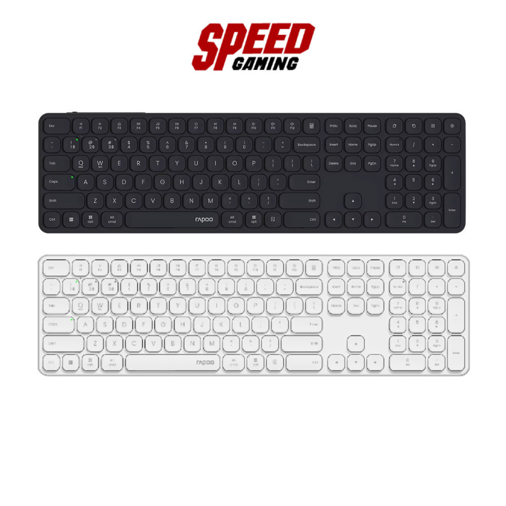 RAPOO E9550L | Multi-Mode (Gray/White) | Wireless Keyboard (คีย์บอร์ดไร้สาย) | By Speed Gaming