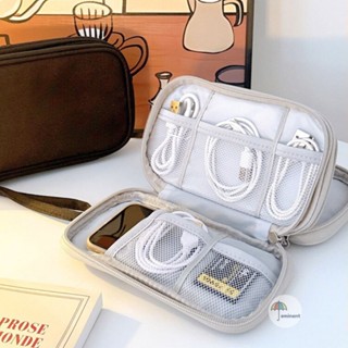 กระเป๋า เก็บสายชาร์จ จัดระเบียบของอเนกประสงค์ ซิป 2 ฝั่ง มีห…