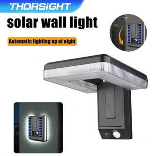 ไฟพลังงานแสงอาทิตย์โคมไฟติดผนังกลางแจ้  3 โหมด Solar Motion Light LED ติดกำแพง งกันน้ําสปอตไลท์โคมไฟ