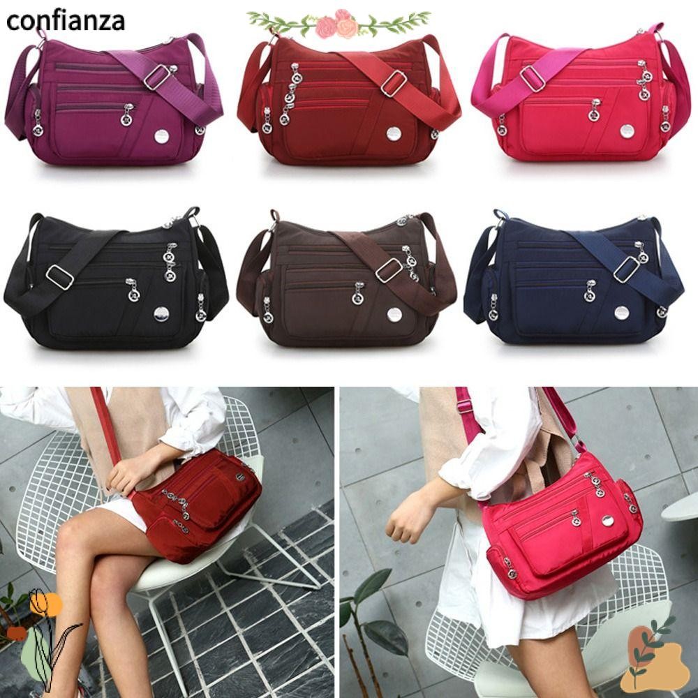 Confianza Tote Bag Causal Storage Totes Small Satchel Multi Layer Shoulder Bag