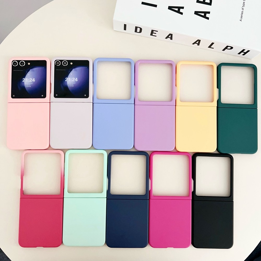 สําหรับ Samsung Galaxy Z Flip7 Flip6 Flip5 Flip7FE เคสกันกระแทก Minimalist Z Flip 7 6 5 4 3 7FE Hard