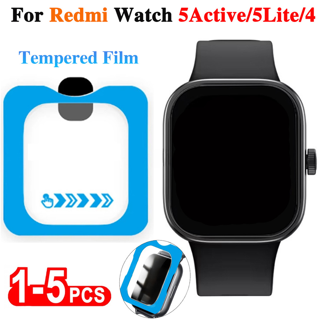 Quick Fit กระจกนิรภัยสําหรับ Redmi Watch 5 Active & Lite HD หน้าจอป้องกันฟิล์มสําหรับ Redmi Watch 4 เครื่องมือติดตั้งอัตโนมัติ