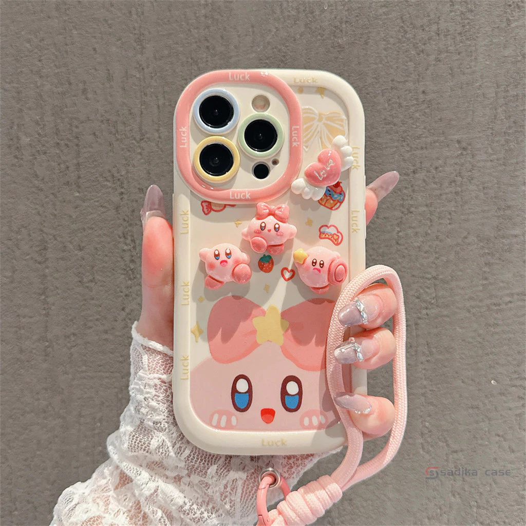 เคสไอโฟน DIY คิร์บี้สุดน่ารัก สำหรับ IPhone 15 11 12 13 14 PRO MAX 6 7 8 14 15 Plus XR XS MAX 8Plus 14Plus 15Plus PFK784