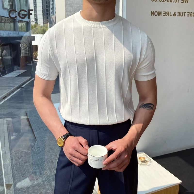 เสื้อยืดผู้ชายสไตล์เรียบง่าย ไฮเอนด์ มัลติฟังก์ชัน แฟชั่นญี่ปุ่น กันหนาว