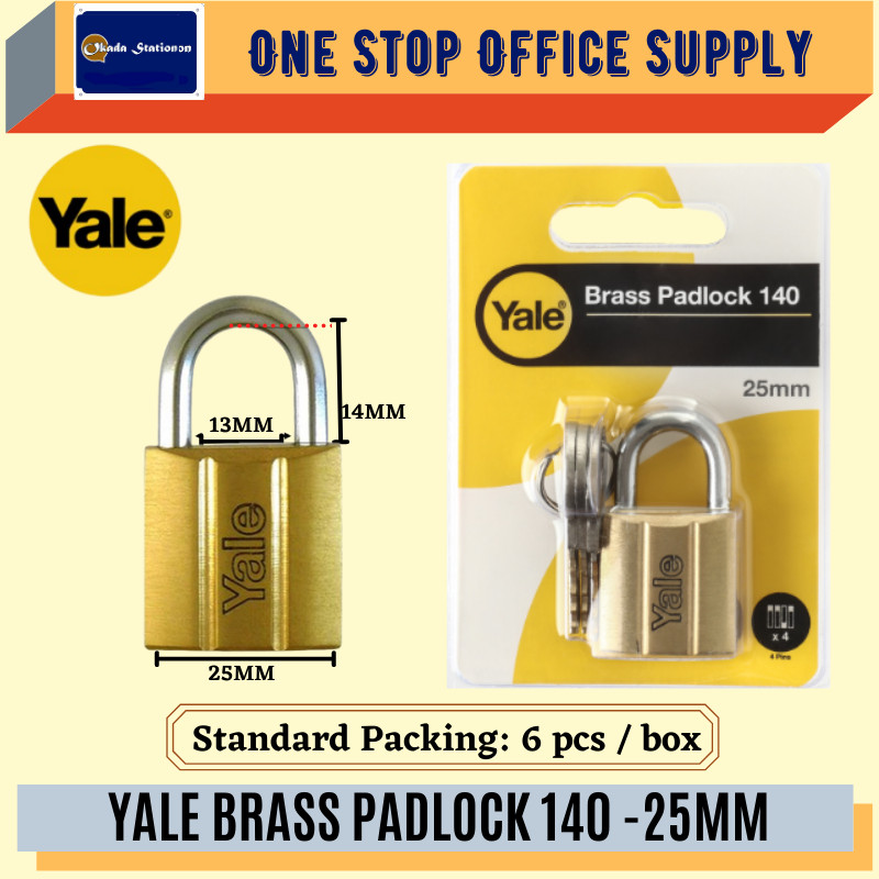 YALE BRASS PADLOCK / PADLOCK 140 - 25MM