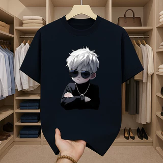 เสื้อยืดผู้ชาย สกรีนลายการ์ตูนแฟชั่นสุดเท่ คอกลม-แขนสั้น oversize t-shirt เสื้อยืดสตรีทแฟชั่นสุดฮิต เสื้อยืดผู้ชายคนอ้วน